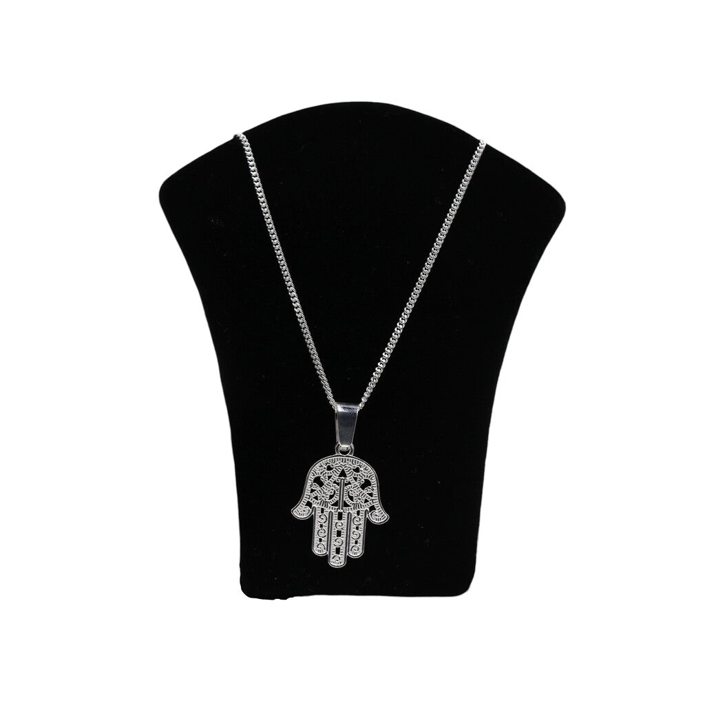Dije Mano De Fatima + Cadena En Plata .925
