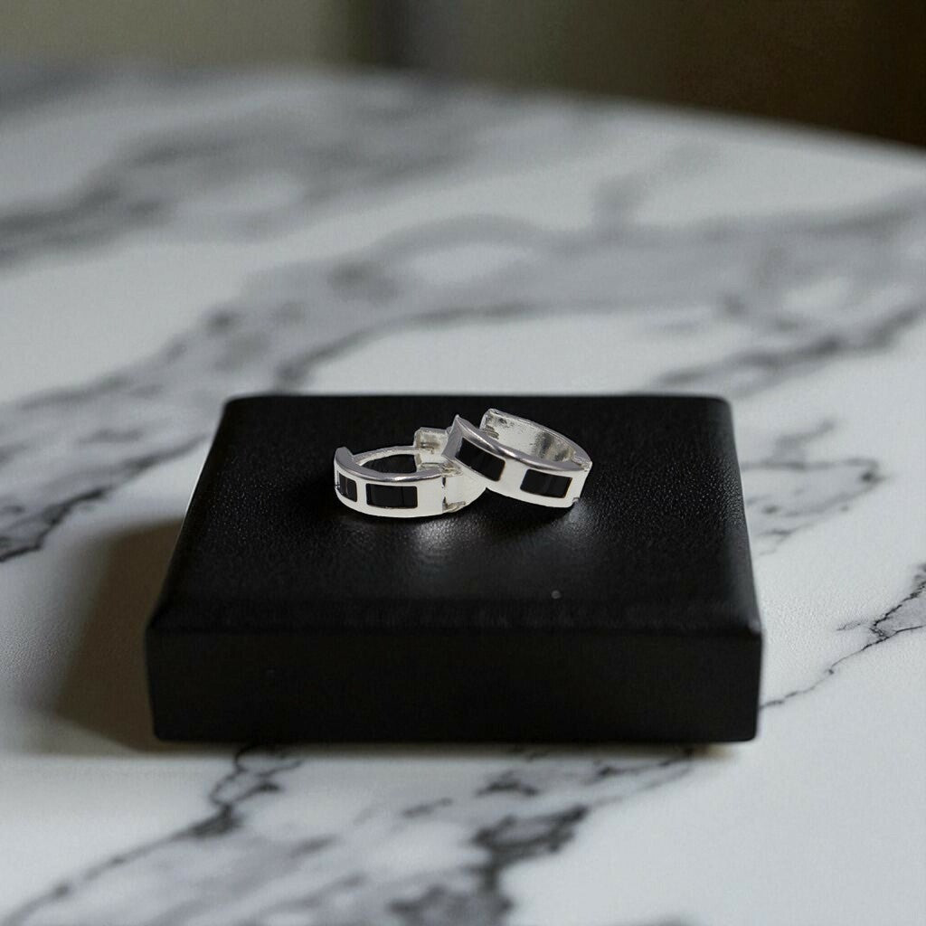 Arracadas Huggies De Colores de Plata .925