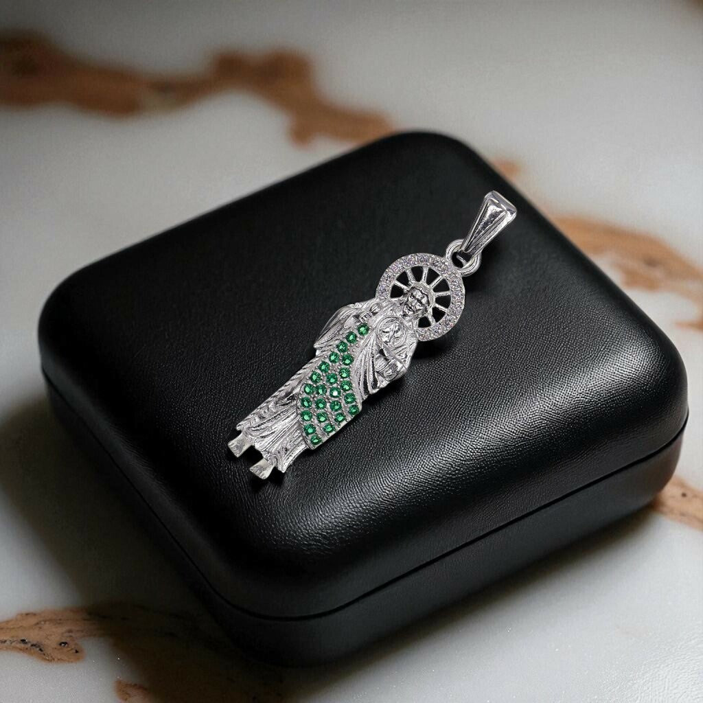 Dije De San Judas + Cadena En Plata .925
