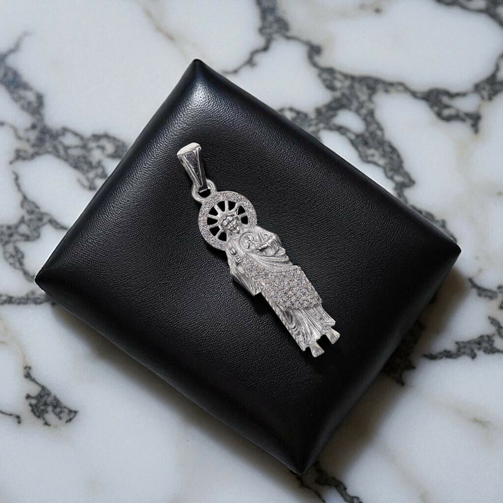 Dije De San Judas + Cadena En Plata .925
