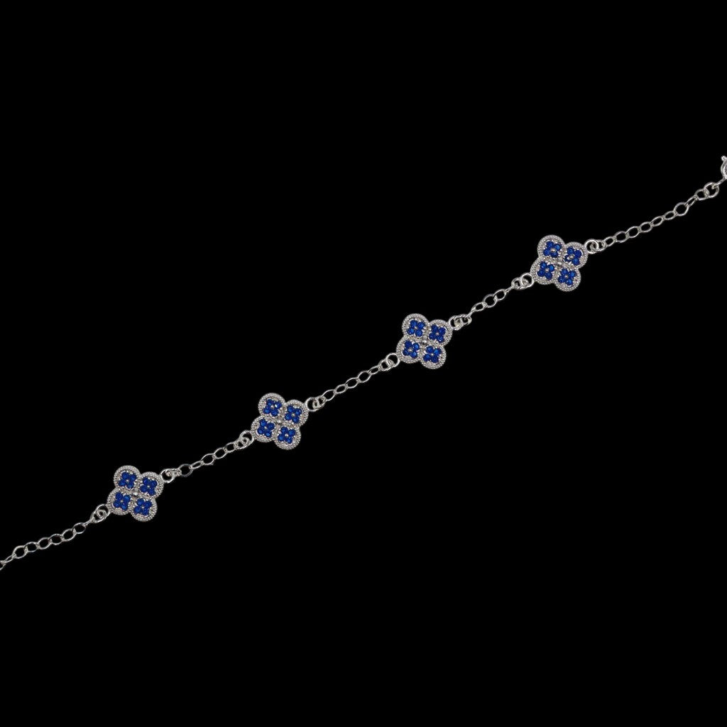 Pulso De Plata .925 Estilo Trebol Chico