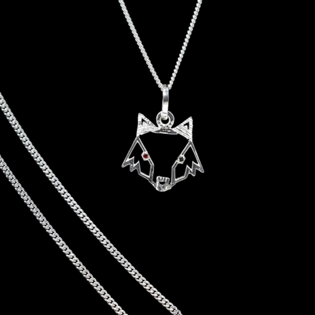 Dije De Zorro + Cadena En Plata .925